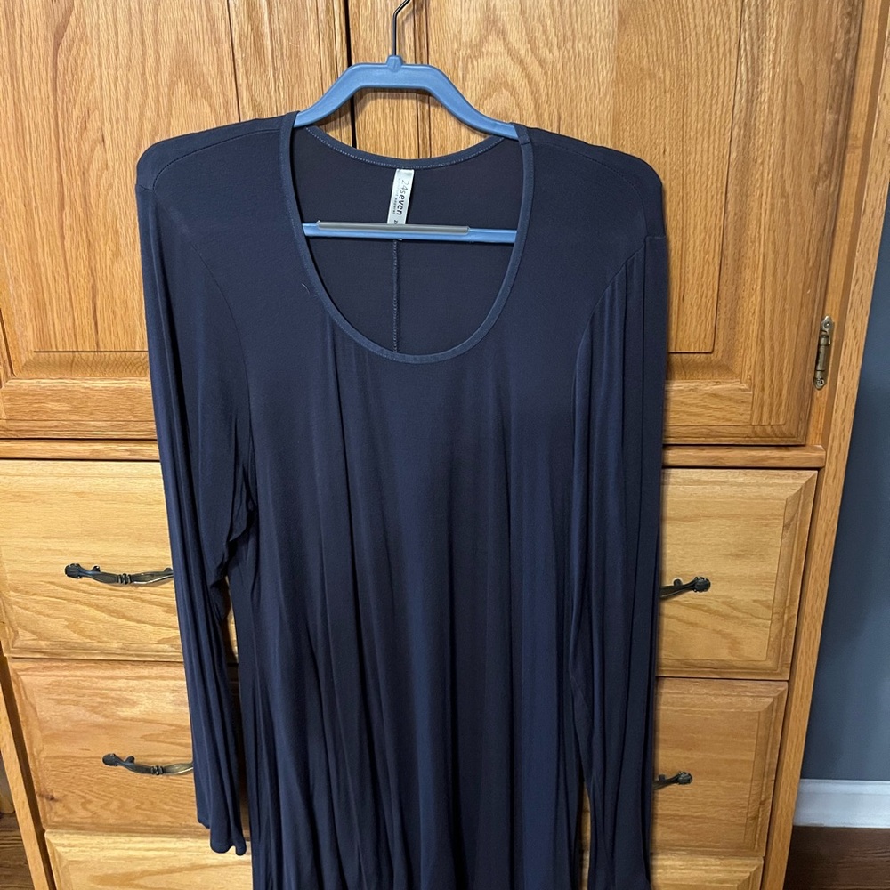 Chic Navy Long Sleeve Tunic